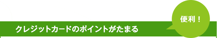 クレジットカードのポイントがたまる