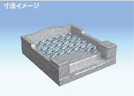 お墓の寸法イメージ